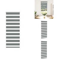 Vidaxl - Zebrarollo Dunkelgrau 60x150 cm Stoffbreite 55,9 cm Polyester - Zebra-Jalousie - Zebra-Jalousien - Zebra-Rollo - Doppelrollo von VIDAXL