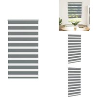 Zebrarollo Dunkelgrau 70x100 cm Stoffbreite 65,9 cm Polyester - Zebra-Jalousie - Zebra-Jalousien - Zebra-Rollo - Doppelrollo von VIDAXL