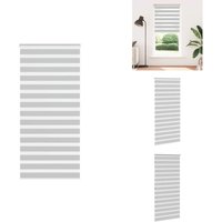 Zebrarollo Hellgrau 110x200 cm Stoffbreite 105,9 cm Polyester - Zebra-Jalousie - Zebra-Jalousien - Zebra-Rollo - Doppelrollo von VIDAXL