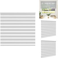 Zebrarollo Hellgrau 160x100 cm Stoffbreite 155,9 cm Polyester - Zebra-Jalousie - Zebra-Jalousien - Zebra-Rollo - Doppelrollo von VIDAXL