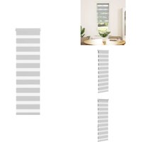 Zebrarollo Hellgrau 45x150 cm Stoffbreite 40,9 cm Polyester - Zebra-Jalousie - Zebra-Jalousien - Zebra-Rollo - Doppelrollo von VIDAXL