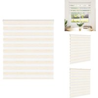 Zebrarollo Marmorbeige 125x150cm Stoffbreite 120,9 cm Polyester - Zebra-Jalousie - Zebra-Jalousien - Zebra-Rollo - Doppelrollo von VIDAXL