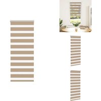 Vidaxl - Zebrarollo Sandbraun 55x100 cm Stoffbreite 50,9 cm Polyester - Zebra-Jalousie - Zebra-Jalousien - Zebra-Rollo - Doppelrollo von VIDAXL