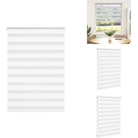 Vidaxl - Zebrarollo Weiß 100x100 cm Stoffbreite 95,9 cm Polyester - Zebra-Jalousie - Zebra-Jalousien - Zebra-Rollo - Doppelrollo von VIDAXL