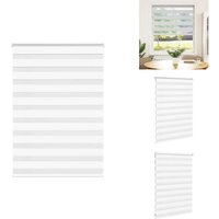 Vidaxl - Zebrarollo Weiß 115x100 cm Stoffbreite 110,9 cm Polyester - Zebra-Jalousie - Zebra-Jalousien - Zebra-Rollo - Doppelrollo von VIDAXL