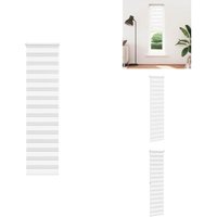 Zebrarollo Weiß 65x200 cm Stoffbreite 60,9 cm Polyester - Zebra-Jalousie - Zebra-Jalousien - Zebra-Rollo - Doppelrollo von VIDAXL