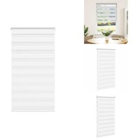 Zebrarollo Weiß 75x100 cm Stoffbreite 70,9 cm Polyester - Zebra-Jalousie - Zebra-Jalousien - Zebra-Rollo - Doppelrollo Zebrarollo Weiß 75x100 cm Stoffbreite 70,9 cm Polyester - Zebra-Jalousie - Zebra-Jalousien - Zebra-Rollo - Doppelrollo von VIDAXL