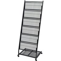 vidaXL Zeitschriftenständer 47,5×43×133 cm Schwarz A4 vidaXL Zeitschriftenständer 47,5×43×133 cm Schwarz A4 von VIDAXL
