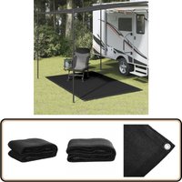Zeltteppich 200x300 cm Schwarz - Camping Zubehör - Outdoor Teppich - Zelttrapez - Garten Teppich - Wetterfest von VIDAXL