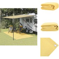 Zeltteppich 250x400 cm Beige - Campingausrüstung - Zeltausstattung - Zeltbodenmatte - Garten Teppich - Wetterfest von VIDAXL