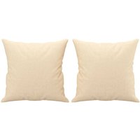 Bonnevie - Zierkissen 2 Stk. Creme 40x40 cm Stoff vidaXL686110 von BONNEVIE