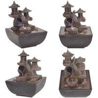 Zimmerbrunnen mit led Polyresin - Zimmerspringbrunnen - Springbrunnen - Home & Living - Grau von VIDAXL