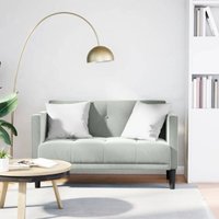 Vidaxl - Zweisitzer-Sofa Hellgrau 111 cm Samt von VIDAXL