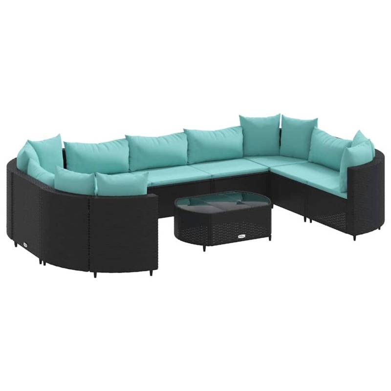 vidaXL 10-Tlg Garten-Sofagarnitur mit Kissen Schwarz Poly Rattan 3308404 vidaXL 10-Tlg Garten-Sofagarnitur mit Kissen Schwarz Poly Rattan 3308404 von VIDAXL