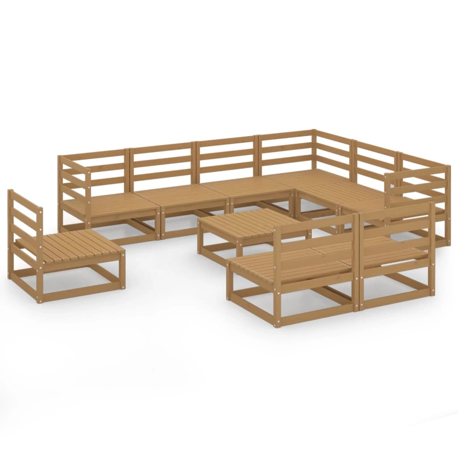vidaXL 10-tlg Garten-Lounge-Set Honigbraun Massivholz Kiefer Modell 5 vidaXL 10-tlg Garten-Lounge-Set Honigbraun Massivholz Kiefer Modell 5 von VIDAXL