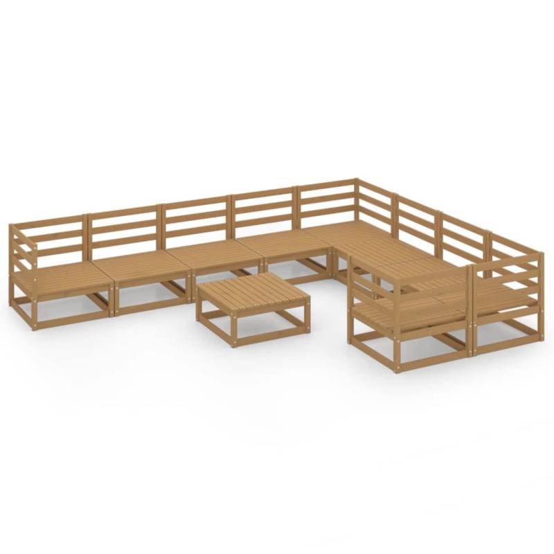 vidaXL 10-tlg Garten-Lounge-Set Massivholz Kiefer Modell 27 von VIDAXL