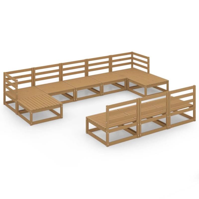 vidaXL 10-tlg Garten-Lounge-Set Massivholz Kiefer Modell 30 von VIDAXL