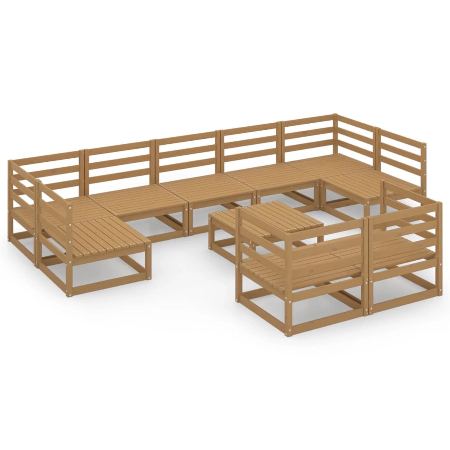 vidaXL 10-tlg Garten-Lounge-Set Massivholz Kiefer Modell 35 vidaXL 10-tlg Garten-Lounge-Set Massivholz Kiefer Modell 35 von VIDAXL
