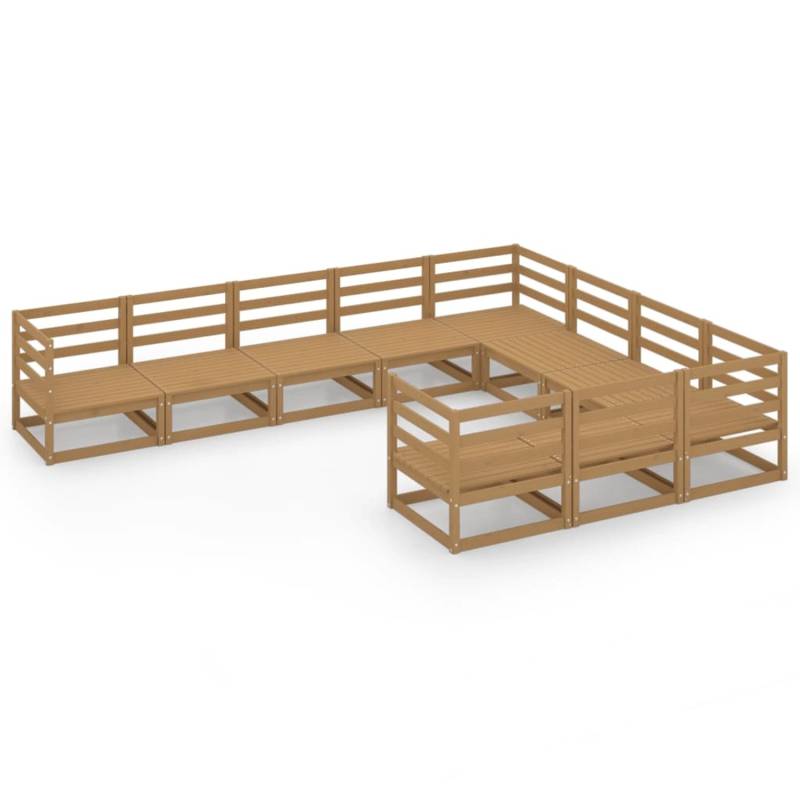 vidaXL 10-tlg Garten-Lounge-Set Massivholz Kiefer Modell 46 von VIDAXL