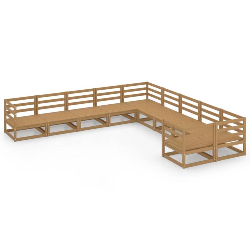 vidaXL 10-tlg Garten-Lounge-Set Massivholz Kiefer Modell 47 von VIDAXL