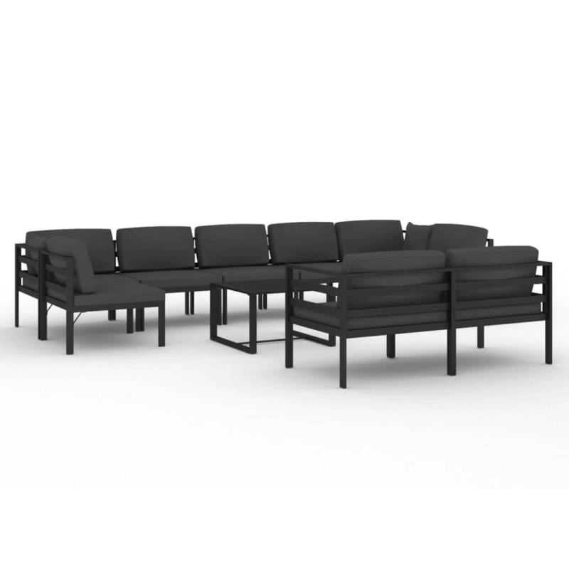 vidaXL 10-tlg Garten-Lounge-Set mit Kissen Aluminium Anthrazit Modell 3 von VIDAXL