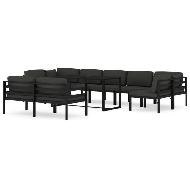 vidaXL 10-tlg Garten-Lounge-Set mit Kissen Aluminium Anthrazit Modell 7 von VIDAXL