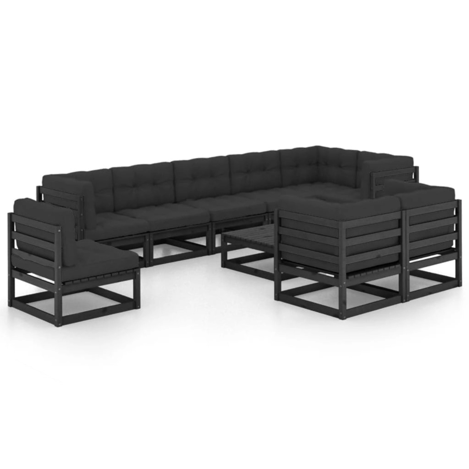 vidaXL 10-tlg Garten-Lounge-Set mit Kissen Kiefer Massivholz Modell 29 vidaXL 10-tlg Garten-Lounge-Set mit Kissen Kiefer Massivholz Modell 29 von VIDAXL