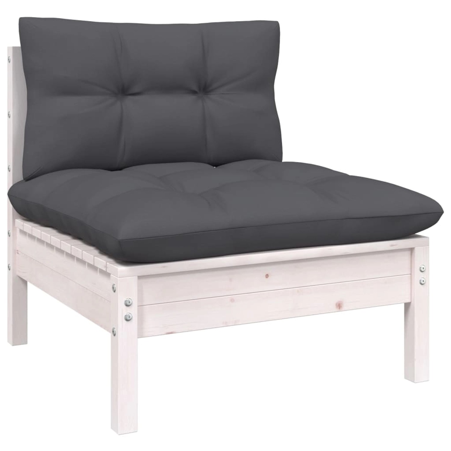 vidaXL 10-tlg Garten-Lounge-Set mit Kissen Weiß Kiefer Massivholz Modell 33 vidaXL 10-tlg Garten-Lounge-Set mit Kissen Weiß Kiefer Massivholz Modell 33 von VIDAXL
