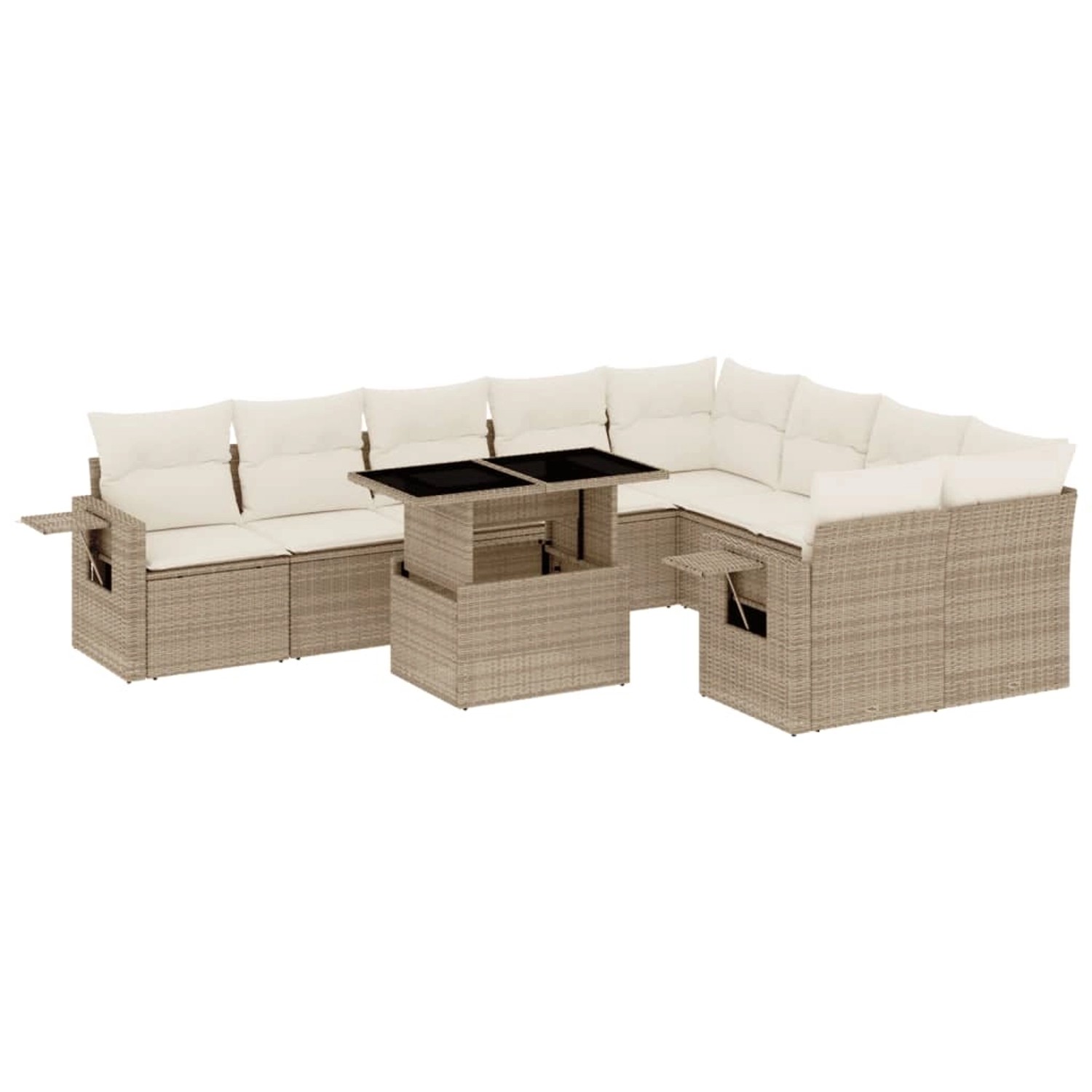 vidaXL 10-tlg Garten-Sofagarnitur mit Kissen Beige Poly Rattan Modell 238 vidaXL 10-tlg Garten-Sofagarnitur mit Kissen Beige Poly Rattan Modell 238 von VIDAXL