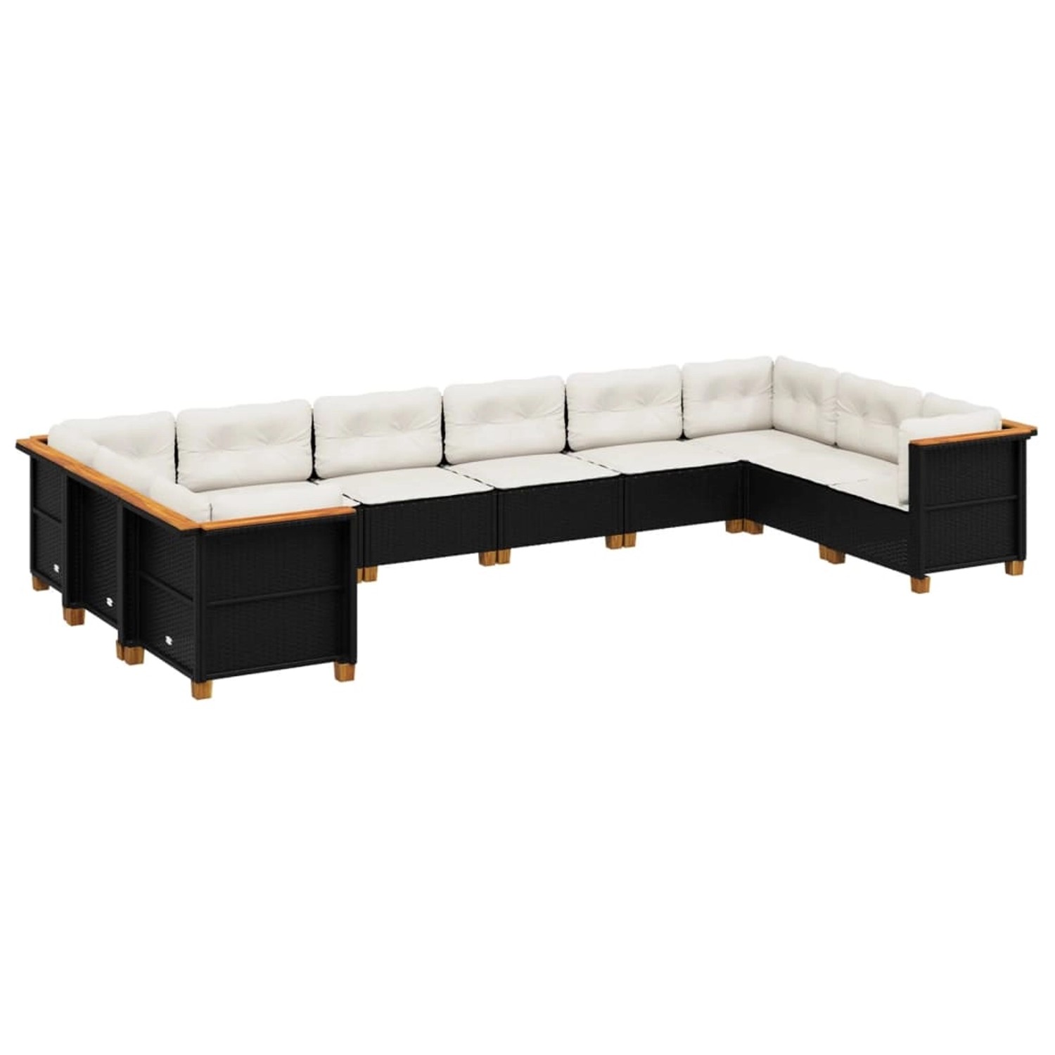 vidaXL 10-tlg Garten-Sofagarnitur mit Kissen Schwarz Poly Rattan Modell 139 vidaXL 10-tlg Garten-Sofagarnitur mit Kissen Schwarz Poly Rattan Modell 139 von VIDAXL