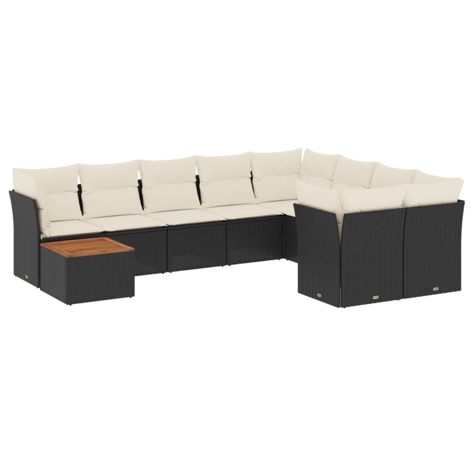 vidaXL 10-tlg Garten-Sofagarnitur mit Kissen Schwarz Poly Rattan Modell 50 vidaXL 10-tlg Garten-Sofagarnitur mit Kissen Schwarz Poly Rattan Modell 50 von VIDAXL