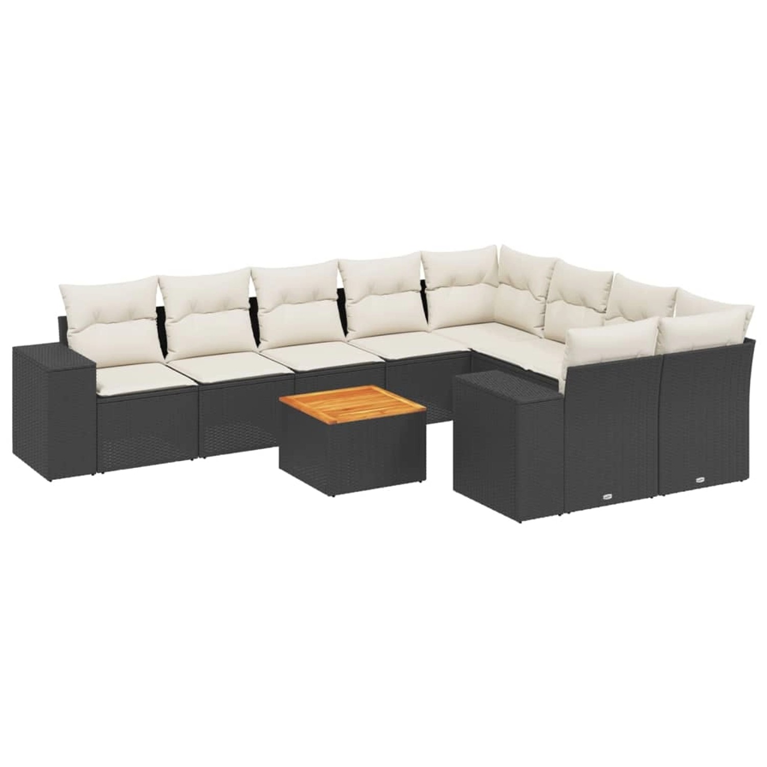 vidaXL 10-tlg Garten-Sofagarnitur mit Kissen Schwarz Poly Rattan Modell 90 vidaXL 10-tlg Garten-Sofagarnitur mit Kissen Schwarz Poly Rattan Modell 90 von VIDAXL