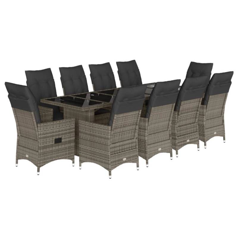 vidaXL 11-Tlg Garten-Bistro-Set mit Kissen Grau Poly Rattan 3277241 vidaXL 11-Tlg Garten-Bistro-Set mit Kissen Grau Poly Rattan 3277241 von VIDAXL