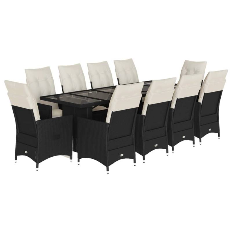 vidaXL 11-Tlg Garten-Bistro-Set mit Kissen Schwarz Poly Rattan 3277236 vidaXL 11-Tlg Garten-Bistro-Set mit Kissen Schwarz Poly Rattan 3277236 von VIDAXL