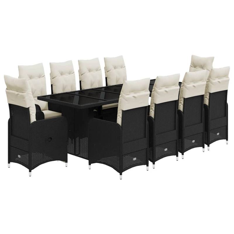 vidaXL 11-Tlg Garten-Bistro-Set mit Kissen Schwarz Poly Rattan 3277276 vidaXL 11-Tlg Garten-Bistro-Set mit Kissen Schwarz Poly Rattan 3277276 von VIDAXL