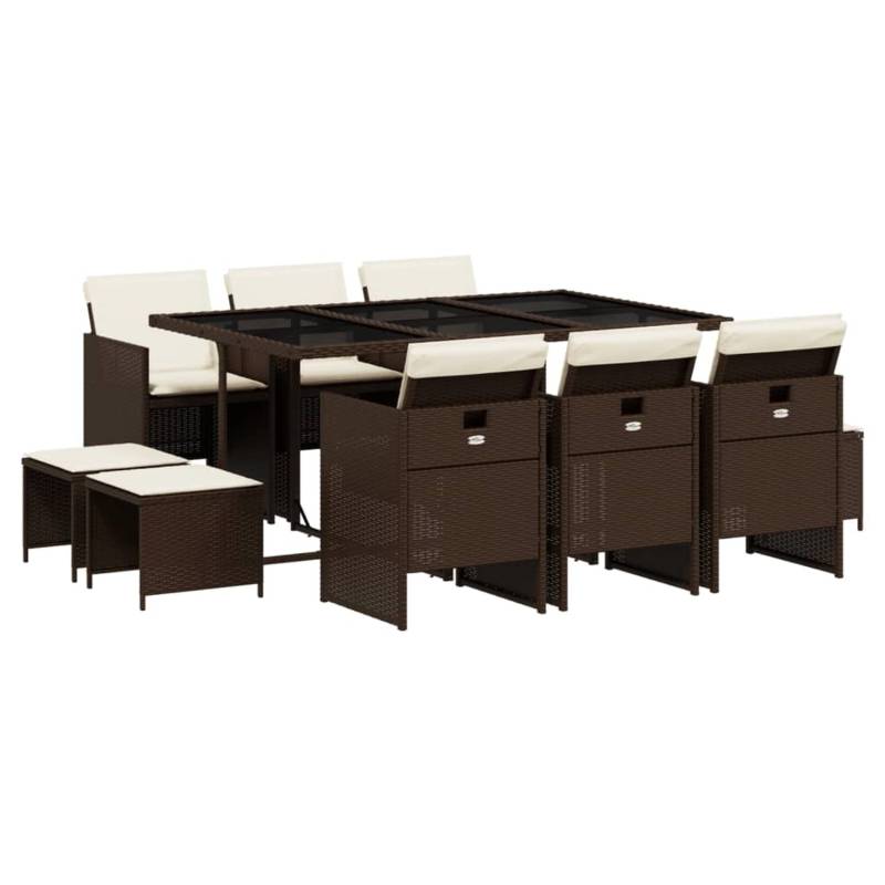 vidaXL 11-Tlg Garten-Essgruppe mit Kissen Braun Poly Rattan 3210609 vidaXL 11-Tlg Garten-Essgruppe mit Kissen Braun Poly Rattan 3210609 von VIDAXL