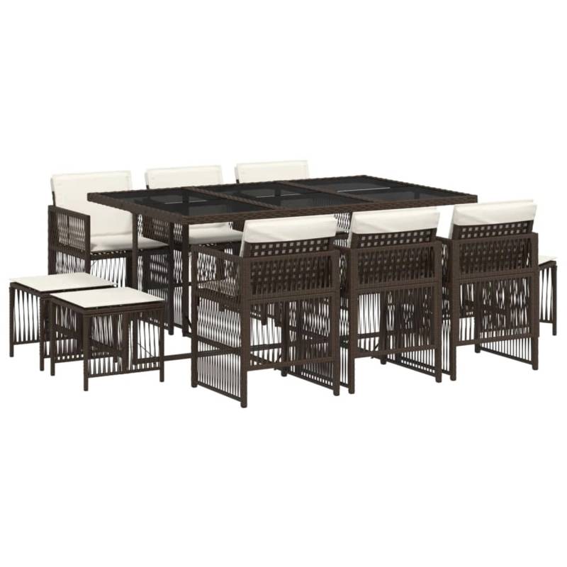 vidaXL 11-Tlg Garten-Essgruppe mit Kissen Braun Poly Rattan 3210969 vidaXL 11-Tlg Garten-Essgruppe mit Kissen Braun Poly Rattan 3210969 von VIDAXL