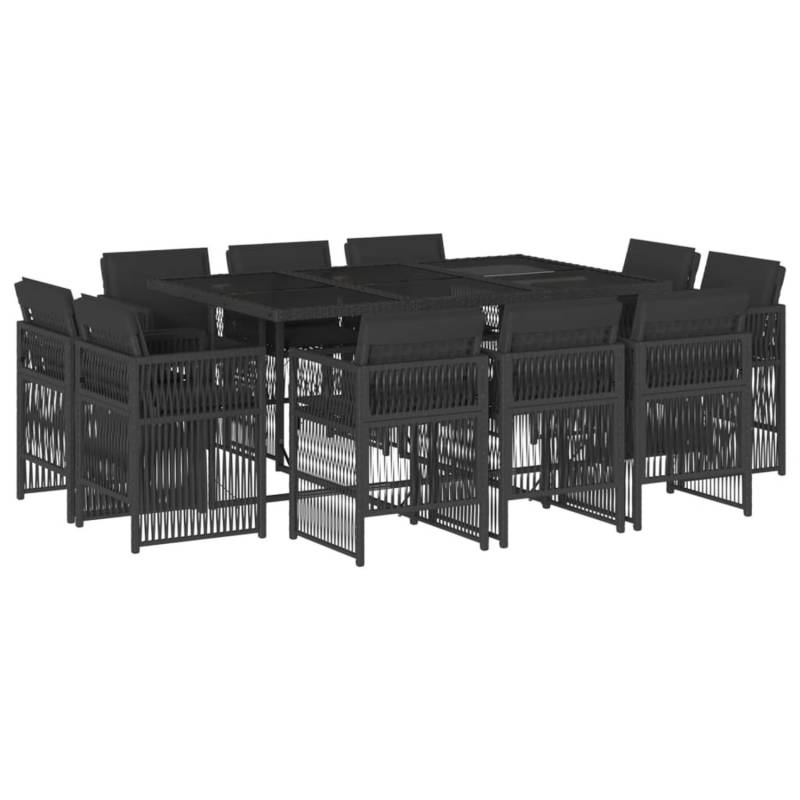 vidaXL 11-Tlg Garten-Essgruppe mit Kissen Schwarz Poly Rattan 3211027 vidaXL 11-Tlg Garten-Essgruppe mit Kissen Schwarz Poly Rattan 3211027 von VIDAXL