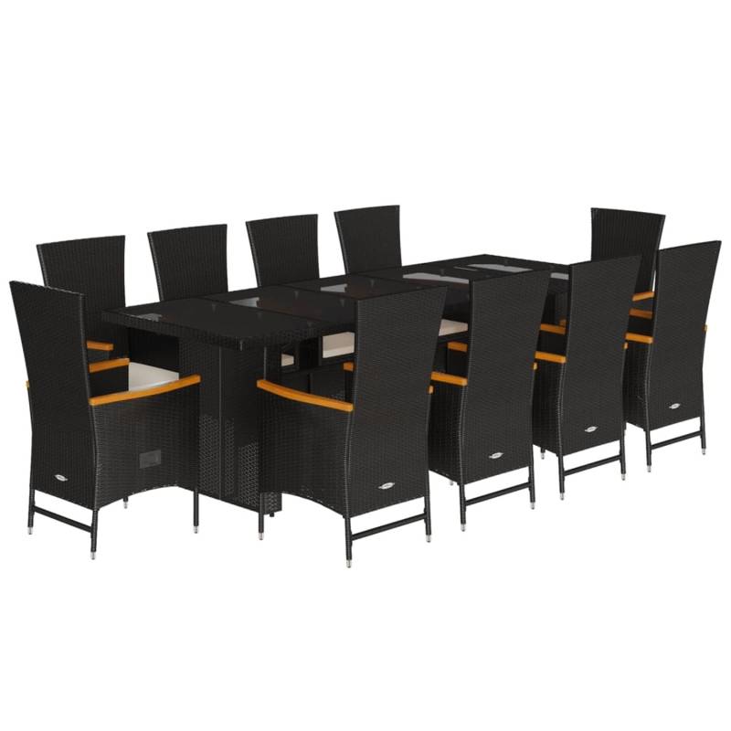 vidaXL 11-Tlg Garten-Essgruppe mit Kissen Schwarz Poly Rattan 3277534 vidaXL 11-Tlg Garten-Essgruppe mit Kissen Schwarz Poly Rattan 3277534 von VIDAXL