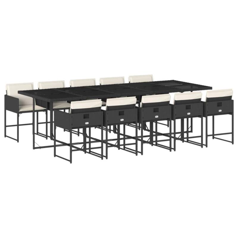 vidaXL 11-Tlg Garten-Essgruppe mit Kissen Schwarz Poly Rattan 3278057 vidaXL 11-Tlg Garten-Essgruppe mit Kissen Schwarz Poly Rattan 3278057 von VIDAXL