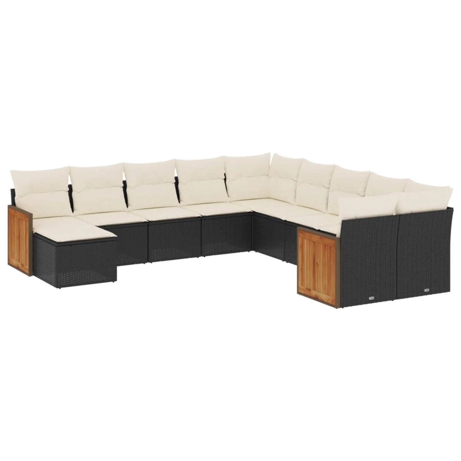 vidaXL 11-Tlg Garten-Sofagarnitur mit Kissen Schwarz Poly Rattan 3228247 vidaXL 11-Tlg Garten-Sofagarnitur mit Kissen Schwarz Poly Rattan 3228247 von VIDAXL