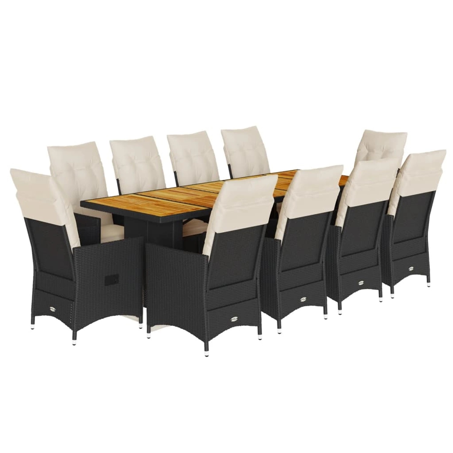 vidaXL 11-tlg Garten-Bistro-Set mit Kissen Schwarz Poly Rattan Modell 1 vidaXL 11-tlg Garten-Bistro-Set mit Kissen Schwarz Poly Rattan Modell 1 von VIDAXL