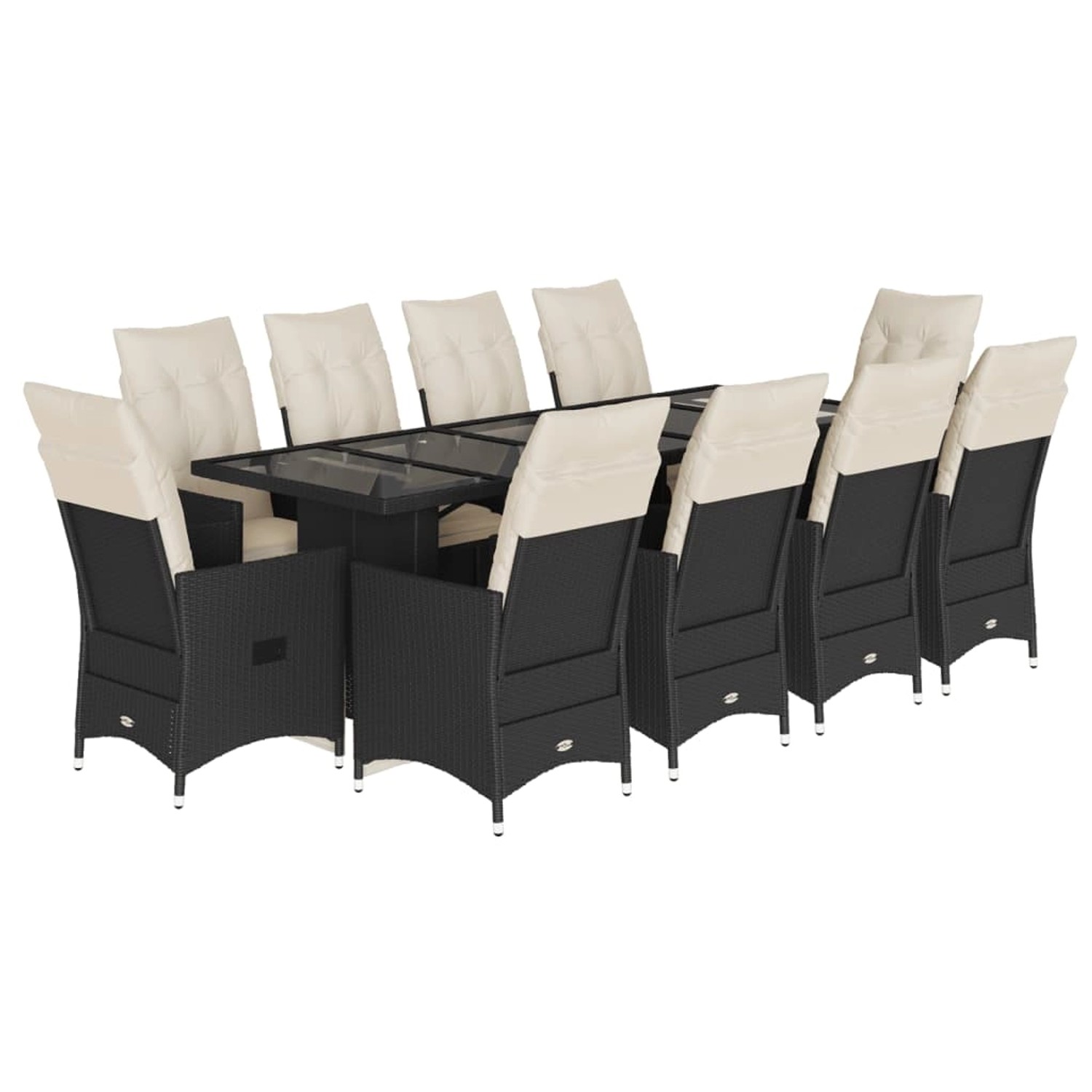 vidaXL 11-tlg Garten-Bistro-Set mit Kissen Schwarz Poly Rattan Modell 11 vidaXL 11-tlg Garten-Bistro-Set mit Kissen Schwarz Poly Rattan Modell 11 von VIDAXL