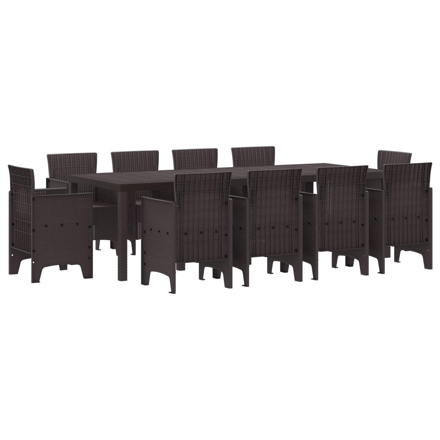 vidaXL 11-tlg Garten-Essgruppe Braun Poly Rattan 3378597 vidaXL 11-tlg Garten-Essgruppe Braun Poly Rattan 3378597 von VIDAXL