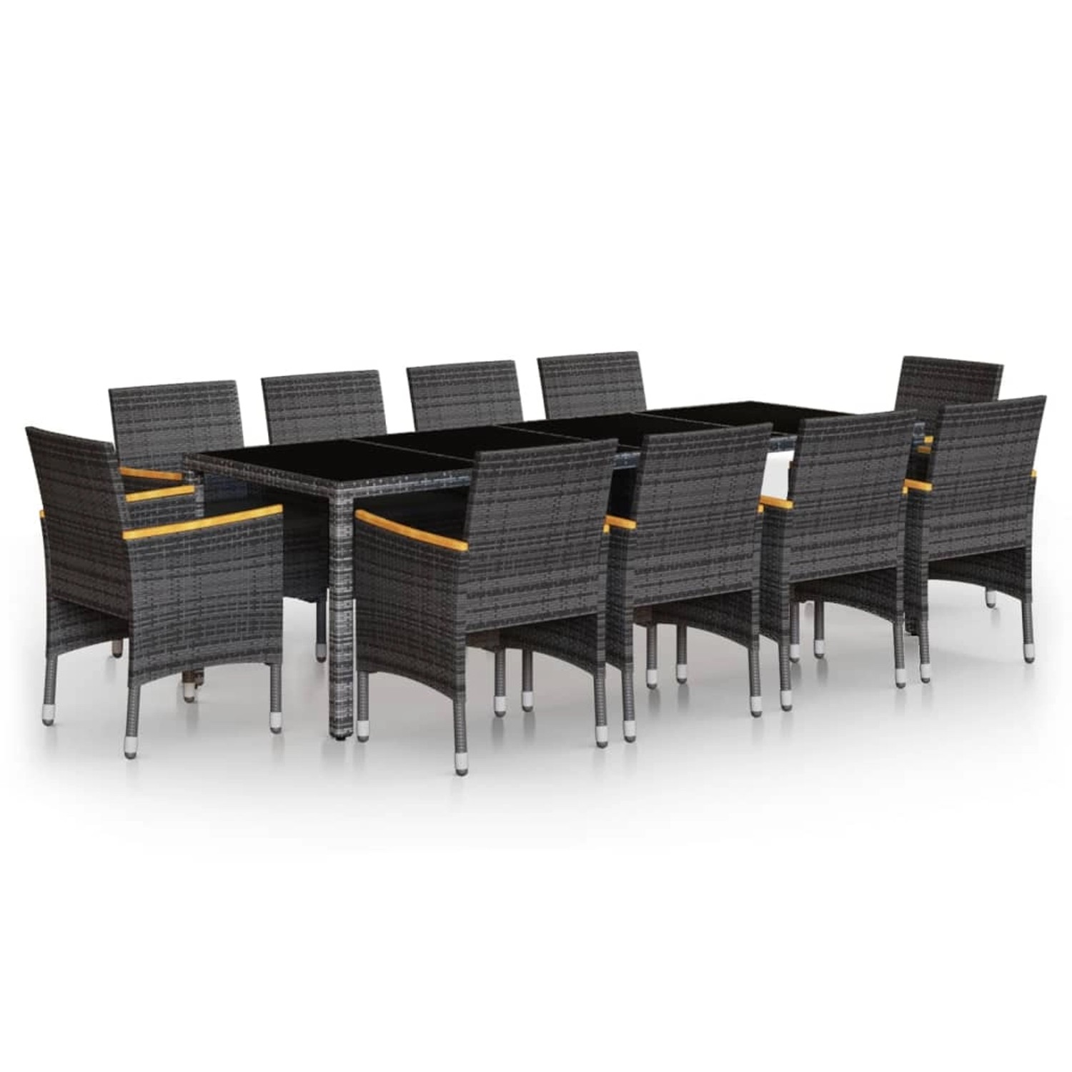 vidaXL 11-tlg Garten-Essgruppe Poly Rattan Grau Modell 9 vidaXL 11-tlg Garten-Essgruppe Poly Rattan Grau Modell 9 von VIDAXL