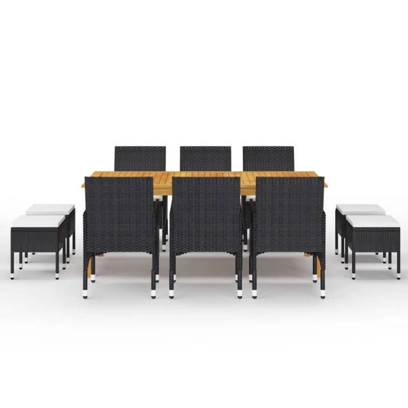 vidaXL 11-tlg Garten-Essgruppe Schwarz Modell 1 von VIDAXL