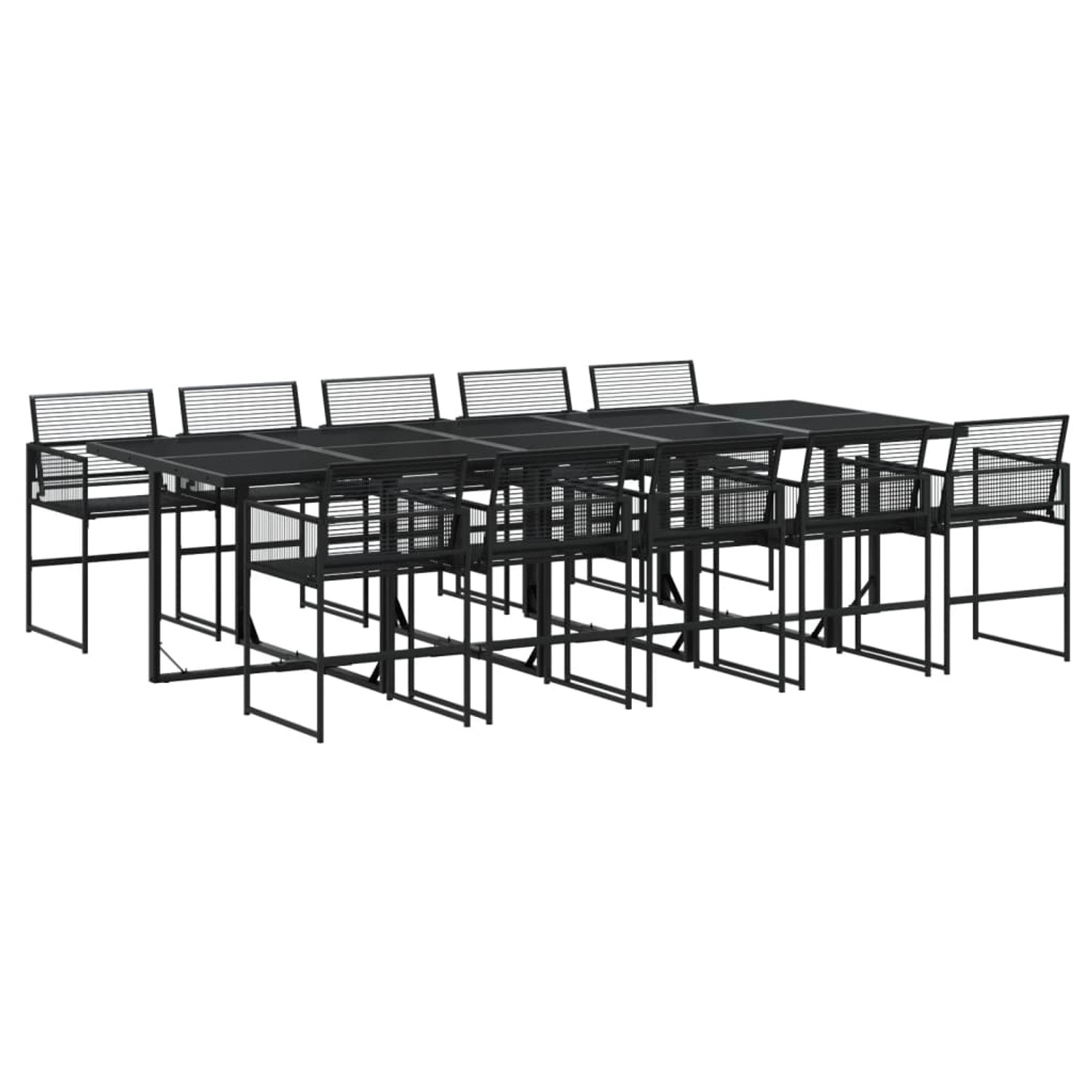 vidaXL 11-tlg Garten-Essgruppe Schwarz Poly Rattan Modell 3 vidaXL 11-tlg Garten-Essgruppe Schwarz Poly Rattan Modell 3 von VIDAXL