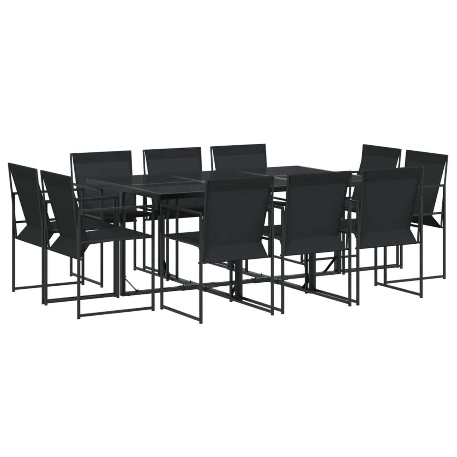 vidaXL 11-tlg Garten-Essgruppe Schwarz Textilene Modell 1 vidaXL 11-tlg Garten-Essgruppe Schwarz Textilene Modell 1 von VIDAXL