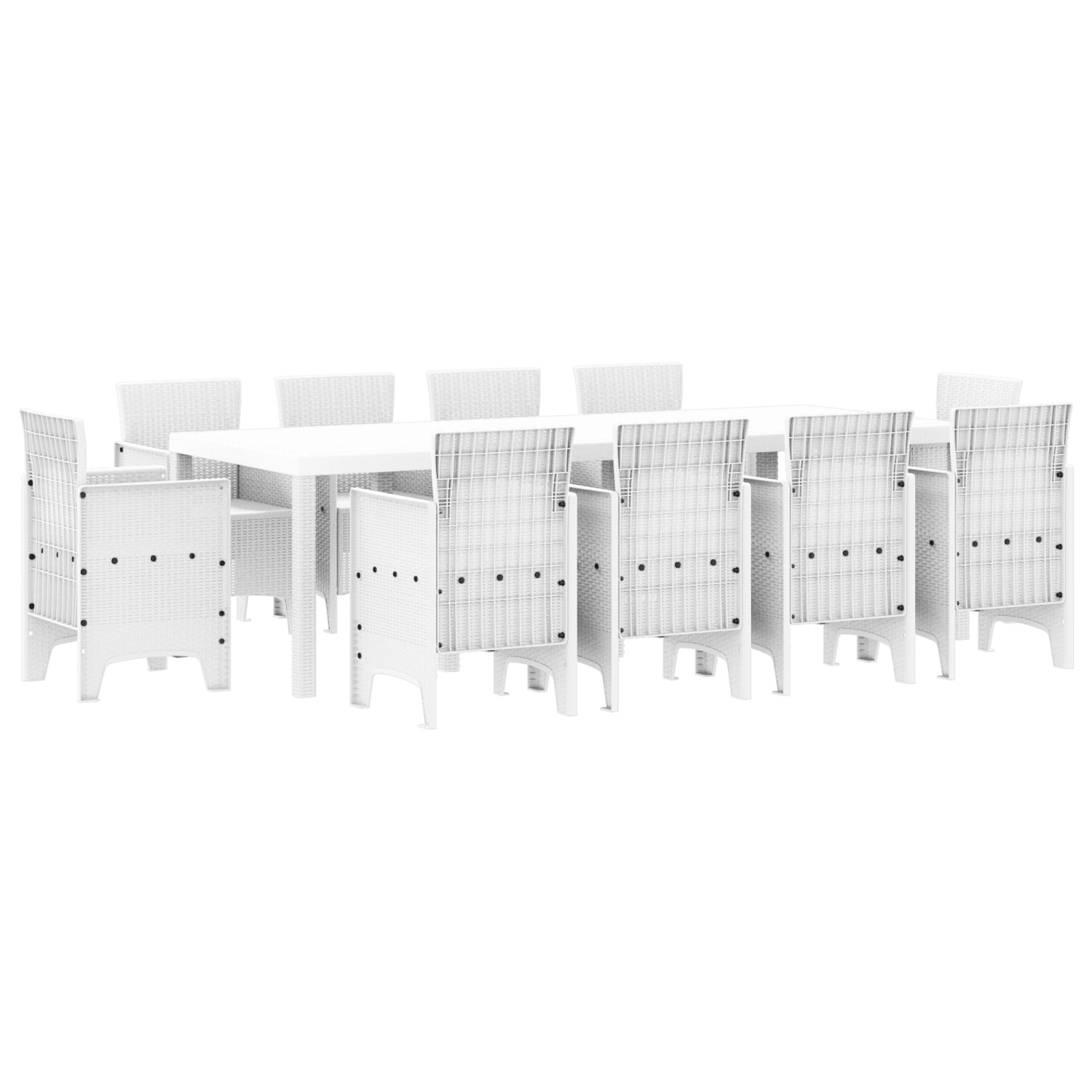 vidaXL 11-tlg Garten-Essgruppe Weiß Poly Rattan 3378602 vidaXL 11-tlg Garten-Essgruppe Weiß Poly Rattan 3378602 von VIDAXL