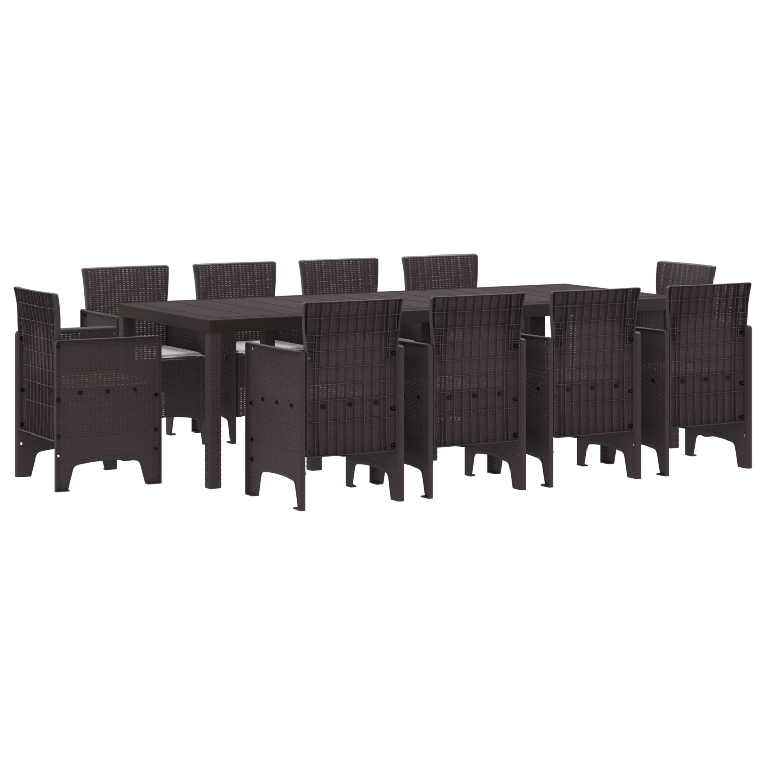 vidaXL 11-tlg Garten-Essgruppe mit Kissen Braun Poly Rattan 3378599 vidaXL 11-tlg Garten-Essgruppe mit Kissen Braun Poly Rattan 3378599 von VIDAXL